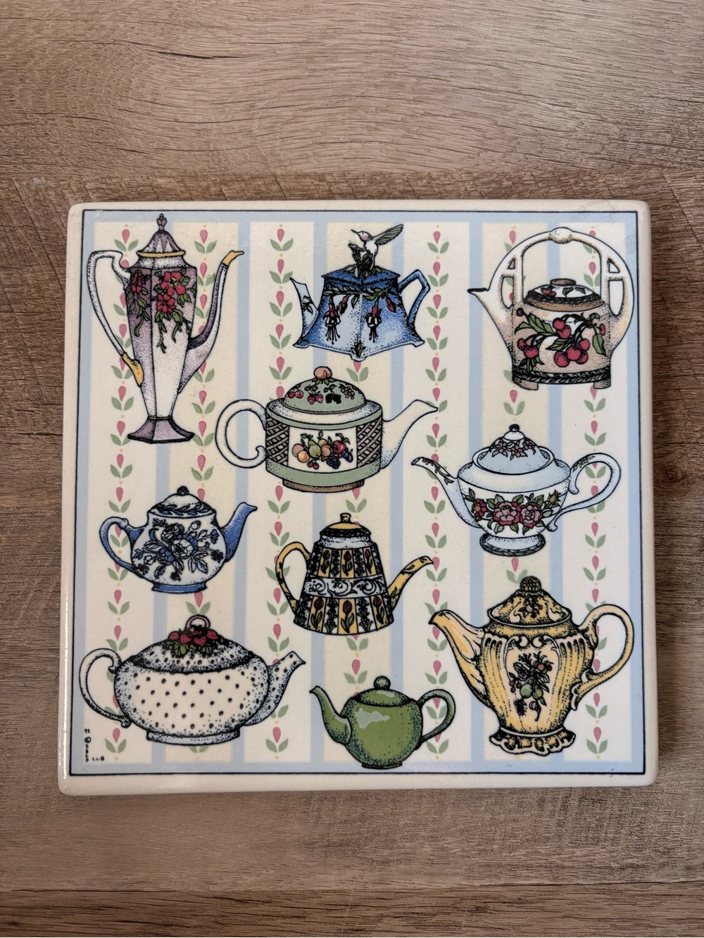 Santa Barbara Design Decorative Teapot Ceramic Trivet - Multicolor